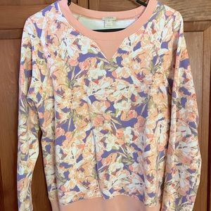 J. Crew floral sweatshirt